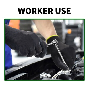 <span class=keywords><strong>PU</strong></span> recubierto jardín transpirable general hombres trabajo guantes de seguridad para la construcción - Product Image 6