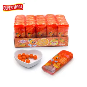 2021 new orange bubble gum orange chewing gum fruit bubble gum