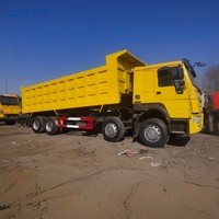 Camion benne lourd diesel Sinotruk HOWO 8x4 remis à neuf avec moteur Weichai, direction à gauche, 12 roues, pour la Tanzanie