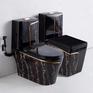 Luxury Europe Style <strong>Black</strong> Gold Ceramic <strong>Toilet</strong> - Product Image 6