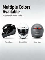 Casque intégral YQH Surron Light Bee 3C certifié DOT avec feu arrière LED et visière anti-buée pour moto hivernale