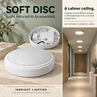Plafonnier LED 30W IP65 avec détecteur de mouvement, montage en saillie pour couloir et balcon