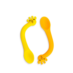 Cuchara de silicona flexible para bebés, sin BPA, de calidad alimentaria, diseño de dibujos animados, cuchara de entrenamiento para autoalimentación - Product Image 1