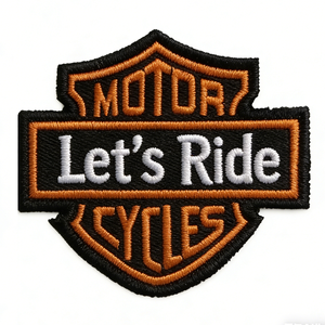 แผ่นปักลายมอเตอร์ไซค์ Let's Ride สำหรับติดเสื้อผ้า หมวก กระเป๋า หรือเครื่องแบบสโมสรมอเตอร์ไซค์ - Product Image 1