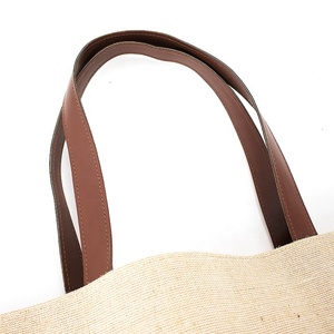 Sacs à main en <span class=keywords><strong>toile</strong></span> <span class=keywords><strong>de</strong></span> <span class=keywords><strong>jute</strong></span> pour shopping écologique Sacs en <span class=keywords><strong>jute</strong></span> avec poignées en <span class=keywords><strong>cuir</strong></span> Fourre-tout - Product Image 4