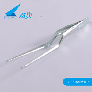 OEM Curved Oral Forceps Disposable Straight Stainless Steel Spear Shaped Medical Tweezer For Dental Use - Product Image 4