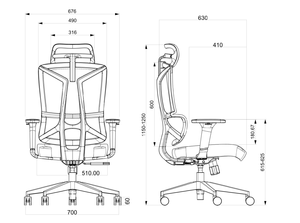 Silla de Oficina Ergonómica Profesional con Reposacabezas, Silla Ejecutiva <span class=keywords><strong>Metta</strong></span> Transpirable para Computadora y Juegos - Product Image 5