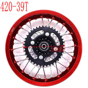 Jantes de roue en alliage d'aluminium de 1,85 x 12 pouces avec disque de frein et pignon pour moto KLX <span class=keywords><strong>CRF</strong></span> Kayo Apollo BSE Pit Bike Dit Bike - Product Image 2