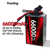 بطارية شبه صلبة للطائرات بدون طيار بسعة 66000 مللي أمبير في الساعة، 6S 12S 14S 24S 15C 20C، بطارية ليثيوم بوليمر للطائرات ذات الإقلاع والهبوط العمودي الثابتة، من المصنع مباشرة