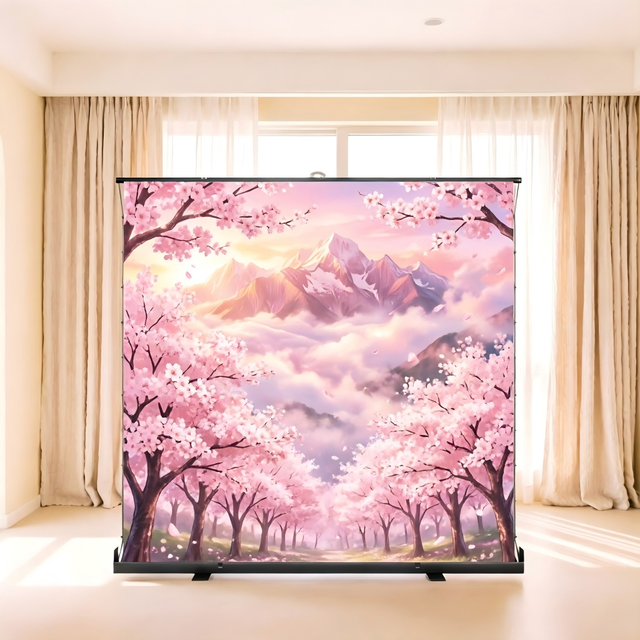 TELUXSEE Factory High-Definition Electric Portable Floor Projection Screen Floor Rising Motorized Projector Screen 200 Inch 16:9