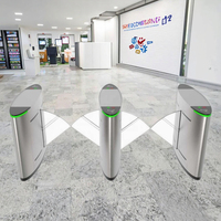 Système de contrôle d'accès WKT ODM/OEM avec lecteur de cartes RFID et reconnaissance faciale biométrique, tourniquet à bascule pour piétons