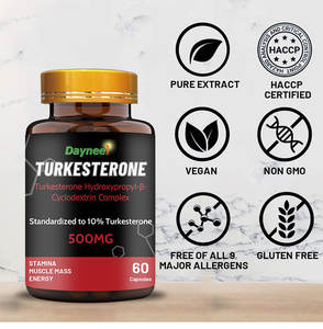 Cápsulas de Turkesterona Wins Town, Ayudan a Desarrollar Músculo, Aumentan la Energía, Suplemento de Turkesterona de 500 mg - Product Image 3