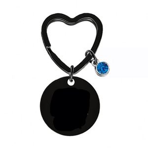 Llavero de acero inoxidable en stock, superventas transfronterizo europeo-americano, regalo festivo, material en blanco para grabar, a la moda - Product Image 6