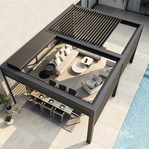 DEEZON retrattile in alluminio motorizzato con feritoia impermeabile regolabile Rgb illuminazione di lusso sistema di Pergola bioclimatico - Product Image 4