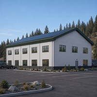 Immeuble de bureaux à deux étages Centre d'affaires Espace de travail d'entreprise Structure en acier préfabriquée commerciale Canada
