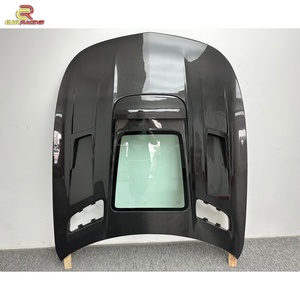 Capó Delantero de Fibra de Carbono Estilo IMP para Mercedes Benz AMG GT GTC GTS 2015-2018, Cubierta de Motor con Cristal, Piezas de Automóvil - Product Image 5