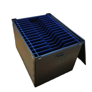 Boîte <span class=keywords><strong>de</strong></span> manutention en panneaux alvéolés PP antistatiques <span class=keywords><strong>sur</strong></span> <span class=keywords><strong>mesure</strong></span>, pliable, en plastique ondulé, avec séparateurs - Product Image 2
