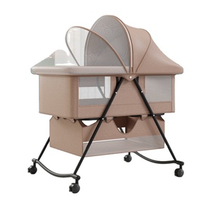 Hoogwaardige wieg voor pasgeborenen, wieg met wiegfunctie, draagbaar, opvouwbaar, met afneembaar ontwerp, 0-3 jaar oud - Product Image 1