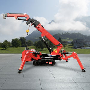 Ponsel 3 Ton Spider Crane 2 T perayap kecil Spider Crane baterai Diesel jendela listrik Fly Jib Man keranjang pengangkat kaca opsional - Product Image 1