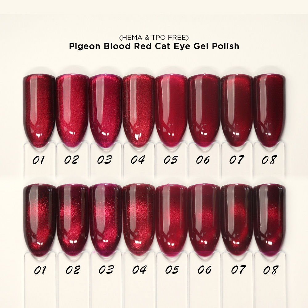 Pigeon Blood Red Cat Eye Gel Polish (HEMA & TPO FREE)