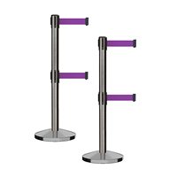 Support de ceinture à double sangle Barrière de sécurité rétractable Gestion des files d'attente