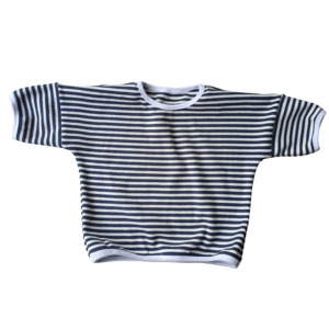 Striped Ribbed Summer Baby Tracksuit Oversized Short Sleeve Pullover and Pockets Shorts Children <b>Lounge</b> <b>Sets</b> - Product Image 3