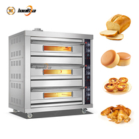 Four à sole électrique/gaz 1/2/3 niveaux pour la cuisson du pain, des gâteaux et des tartes aux œufs – Équipement de boulangerie professionnel