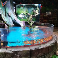 Nouvelle conception, faible MOQ, best-seller, aquarium en acrylique de 500 gallons, 1000 gallons, LED, taille personnalisée, pour hôtel