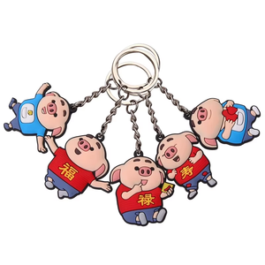 ZP-Premium Durable Custom Key Chains Logo Aleación Goma Llavero Accesorios Diseños de moda para regalo corporativo al por mayor - Product Image 5