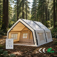 Tente Cabine Gonflable à Montage Rapide de 17,2 m² avec Façade Ouverte, Respirante et Imperméable pour le Camping en Famille et le Glamping – Vente Directe Usine
