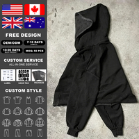 Sudadera con capucha personalizada del fabricante, con bordado, lavado ácido, efecto desgastado, apliques y parches, estilo descolorido por el sol