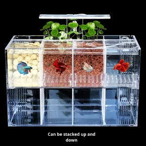 Niuniu Pet Nguồn Cung Cấp Bán Hàng Trực Tiếp Nhỏ Acrylic Betta Bể Cá Nhựa Không Có Nước Thay Đổi Máy Bơm Lọc Nhà Máy Trực Tiếp - Product Image 2