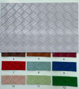 Tissé 0.8mm Faux cuir pour sacs couleur unie écologique en relief <span class=keywords><strong>PU</strong></span> pour siège de voiture et rembourrage à des fins décoratives à la mode - Product Image 5