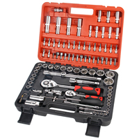 Boîte à outils Portable, 94 pièces, réparation boîte à outils clé dynamométrique 1/2 "1/4" prise Dr boîte à outils Portable
