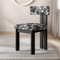 Chaises de Salle à Manger en Bois Confortables d'Amérique avec Pieds en Bois et Tissu Bouclé de Laine, pour Restaurant, Hôtel et Mariage, avec Coussin Rembourré