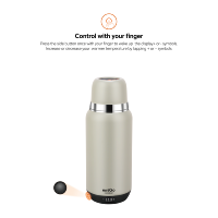 Botol Termos Vakum Stainless Steel Portable untuk Perjalanan, Cangkir Mug Penghangat Susu MilkNest untuk Perjalanan Luar Ruangan dan Berkemah