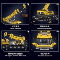 Mould King 17047 MOC Camion technique télécommandé, modèle de grue mobile, jouets de construction en briques, ensemble de blocs de construction DIY