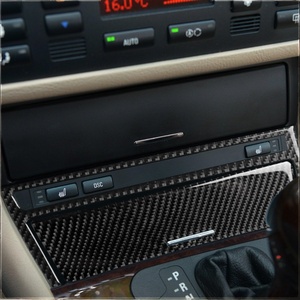 Accessoires intérieurs de voiture en fibre de carbone 5D imperméables, 2 pièces, panneau de porte-cigarettes LHD, autocollant de voiture élégant pour BMW 3 E46 - Product Image 3