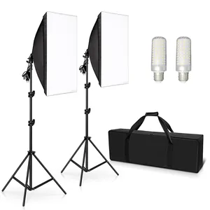 Accessoires de photographie Softbox 50*70 cm avec support trépied 2.1m LED ampoule de maïs éclairage pliable Soft Box pour la photographie