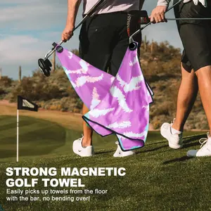 Toalha de golfe com ímã waffle, toalha grande de microfibra de secagem rápida, toalha waffle magnética com logotipo personalizado, toalha de golfe de sublimação
