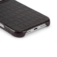 Étui de téléphone personnalisé en cuir véritable à motif crocodile vintage, étui magnétique pour iPhone 18 Pro Max