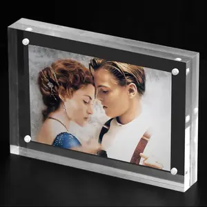 Cadre Photo magnétique en acrylique personnalisé, 5x7 pouces, vente en gros, Sublimation, pour mariage