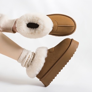Plateforme de vente en gros : Bottes d'hiver Uggs à fourrure moelleuse pour femme, à semelle épaisse et souple, chaudes, respirantes, confortables, à enfiler, pour intérieur et extérieur - Product Image 2