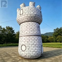 Château gonflable géant personnalisé avec logo, grande forteresse médiévale gonflable pour parcs à thème et décoration d'événements