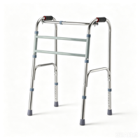 Déambulateur pliant léger en acier inoxydable, réglable sur 6 niveaux, sans assemblage, aide à la marche pour les personnes âgées