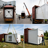 Maison préfabriquée pliable en conteneur de 20 pieds avec structure en acier et toit à pignon, unité d'hébergement pour complexe hôtelier, villa de plage et unité d'accueil