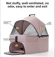 Poussette pour animaux de compagnie OEM détachable 3-en-1, pliable, avec panier amovible, poussette de luxe pour chats et chiens de petite et moyenne taille