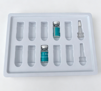 Plateau alvéolé thermoformé sur mesure pour flacons cosmétiques et ampoules, insert en plastique, forme de cavité personnalisée, emballage intérieur pour coffret cadeau cosmétique