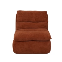 Canapé paresseux moderne sans accoudoirs en tissu imperméable, avec compression d'accentuation, éponge haute densité, confort doux, emballé sous vide