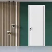 Porte battante intérieure moderne en bois massif éco-responsable, surface finie, bien scellée, sur mesure pour hôtel, appartement, projet